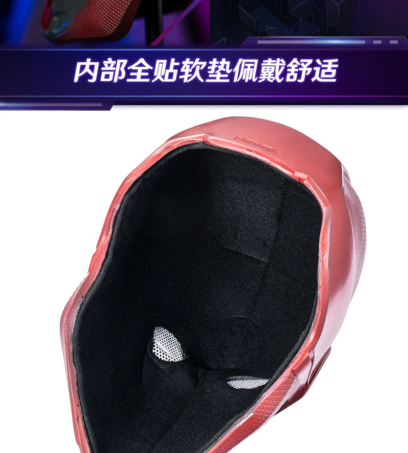 Anime Hero Cosplay Red Helmet With Lining Cushion Super Cosplay Mask Props for Men Women Daily Gifts Birthday Gift Christma - Big Tim's Magic Emporium
