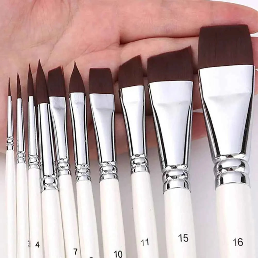 Body Pinting Face Body Art Paint Multifunctional Wooden Handle Drawing Art Pen with Storage Box Portable Oil Painting Brushes