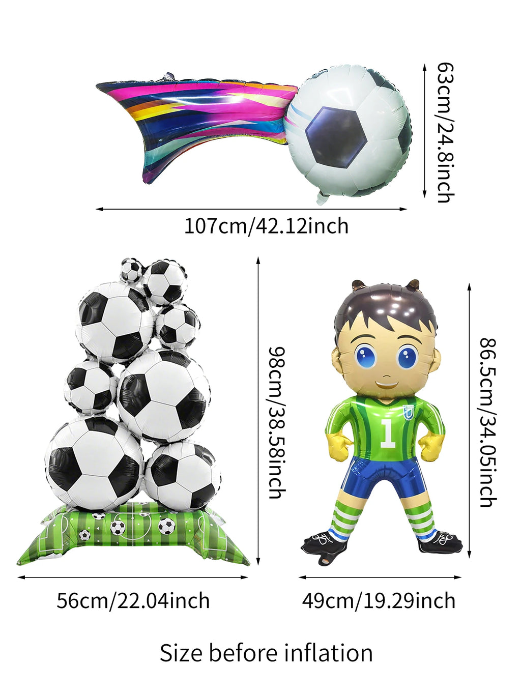 1pc football balloon set, football game, birthday party decoration, football theme party, sports theme party, celebration party - Big Tim's Magic Emporium