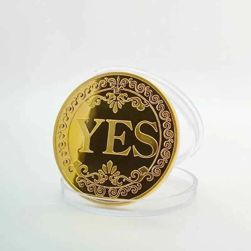 YES NO Decision Coins Magic Coin Collections Good Luck Vintage Antique Bronze Wish Lucky Coin US Coins Commemorative Gold Coins