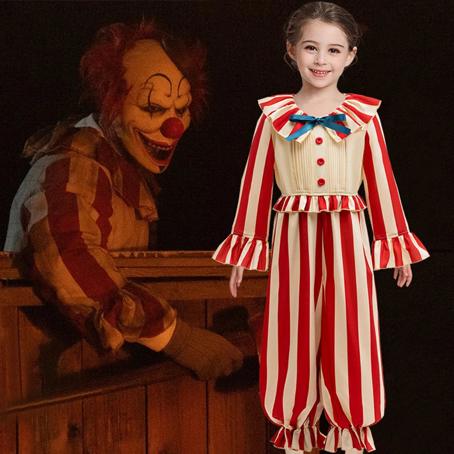 Clown Cosplay Costume New Movie Clown in A Cornfield Cosplay Jumpsuit Terror Play Outfit Kid Adult Halloween Party Clown Clothes - Big Tim's Magic Emporium