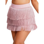 The Stardust Havana Fringe Skirt – High-Waist Tiered Tassel Performance Skirt