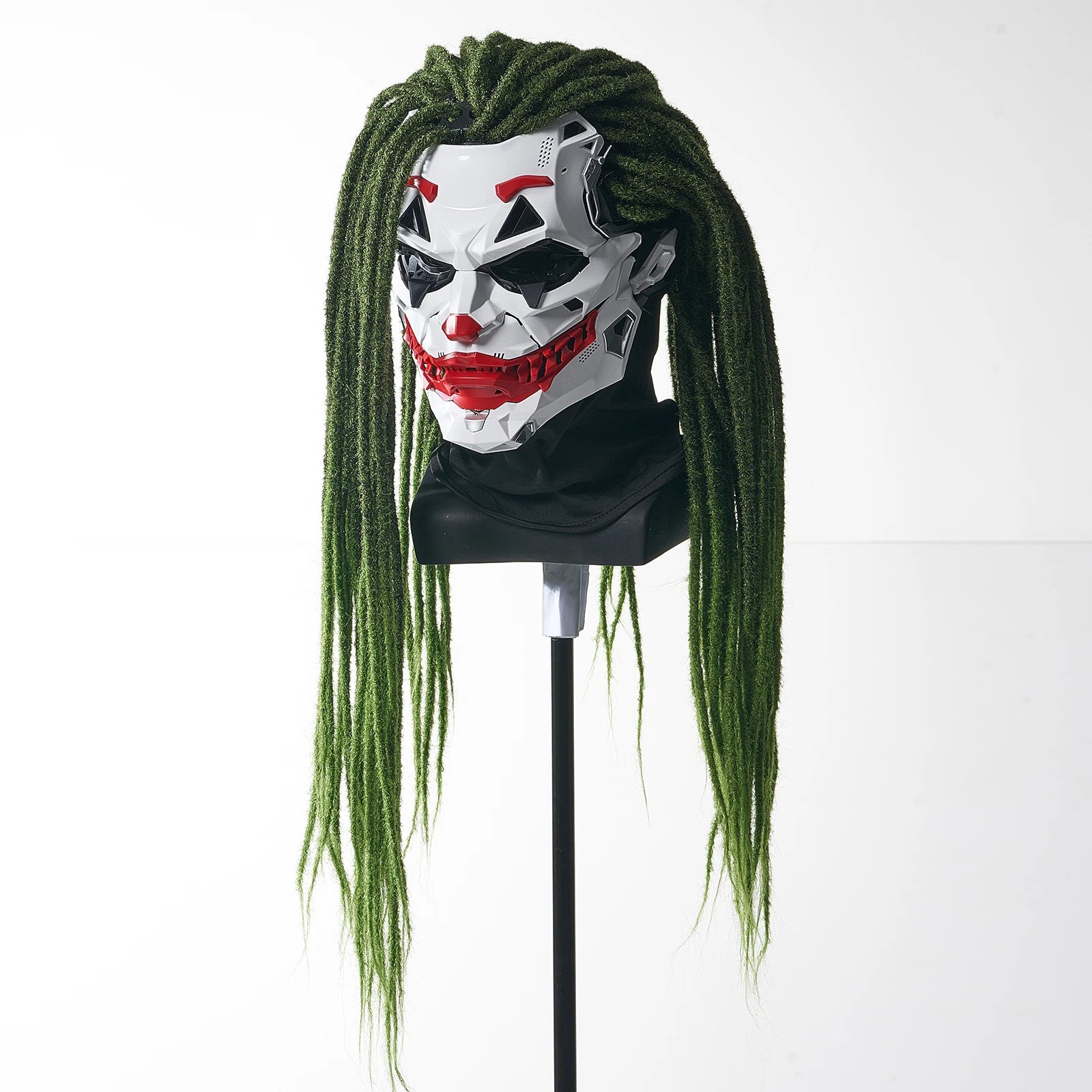 Joker Masks Cyberpunk Masks Clown Braids 2d Cosplay Resin Custom Products Halloween Anime Role-Playing Props And Gifts Toys - Big Tim's Magic Emporium