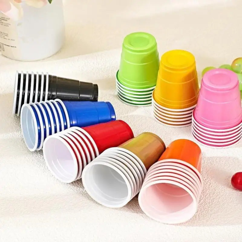 50pcs Party Disposable Plastic Cups Birthday Wedding Festival Beer Drink Soda Cups Party Game Cups - Big Tim's Magic Emporium