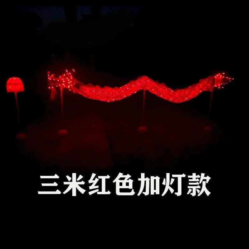 Dragon and lion dance props faucet Kindergarten stage performance Satin cloth dragon luminous nine dragon lanterns