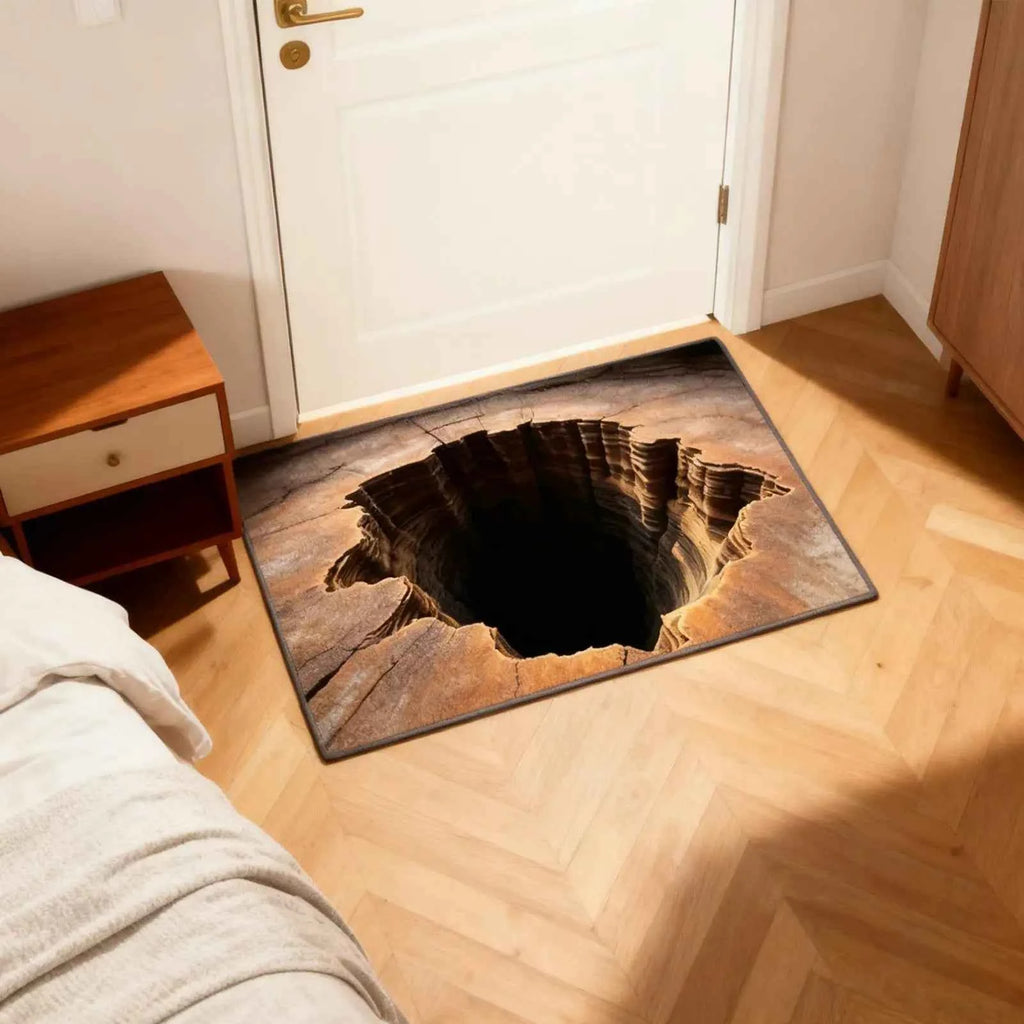 3D Optical Illusion Rug Visual Illusion Doormat Indoor Door Mat for Entryway Kitchen Bathroom Entrance Patio Bedroom Outdoor