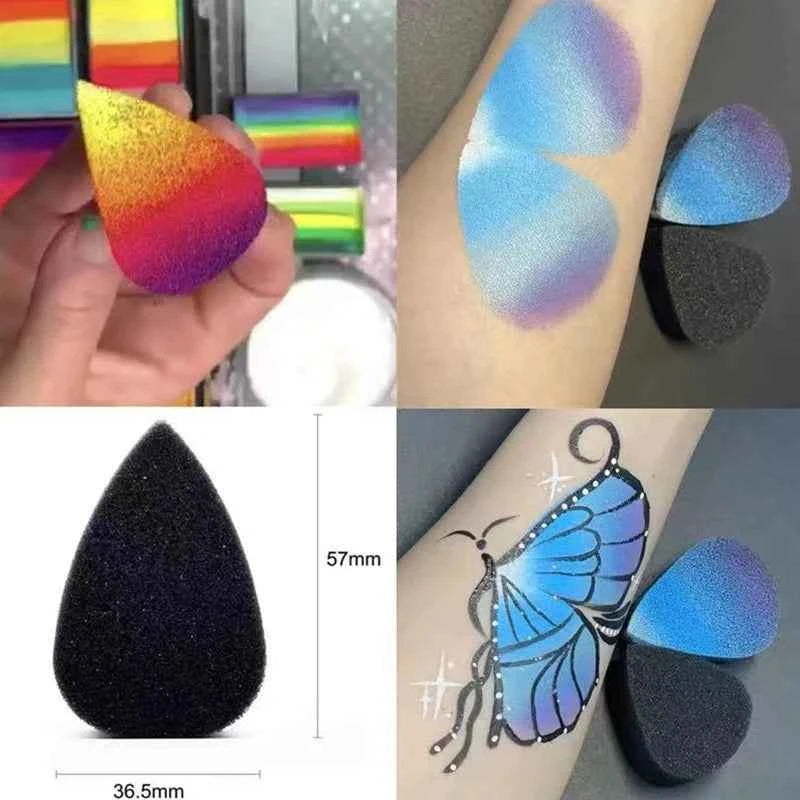 10/50PCS Face Paint Sponges Petal Sponge Foam Painting Craft Set Drawing Body Painting