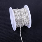 The Stardust Pearl Stream – Premium Silver Base Glass Rhinestone & ABS Pearl Cup Chain Trim