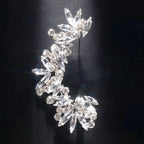 Geometric Tassel Ear Cuffs - No Piercing Clip-On Crystal Earrings for Women, Bridal & Party Jewelry