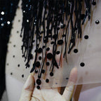 Rhinestone Tassel Fringe Jacket And Dress Costume Set