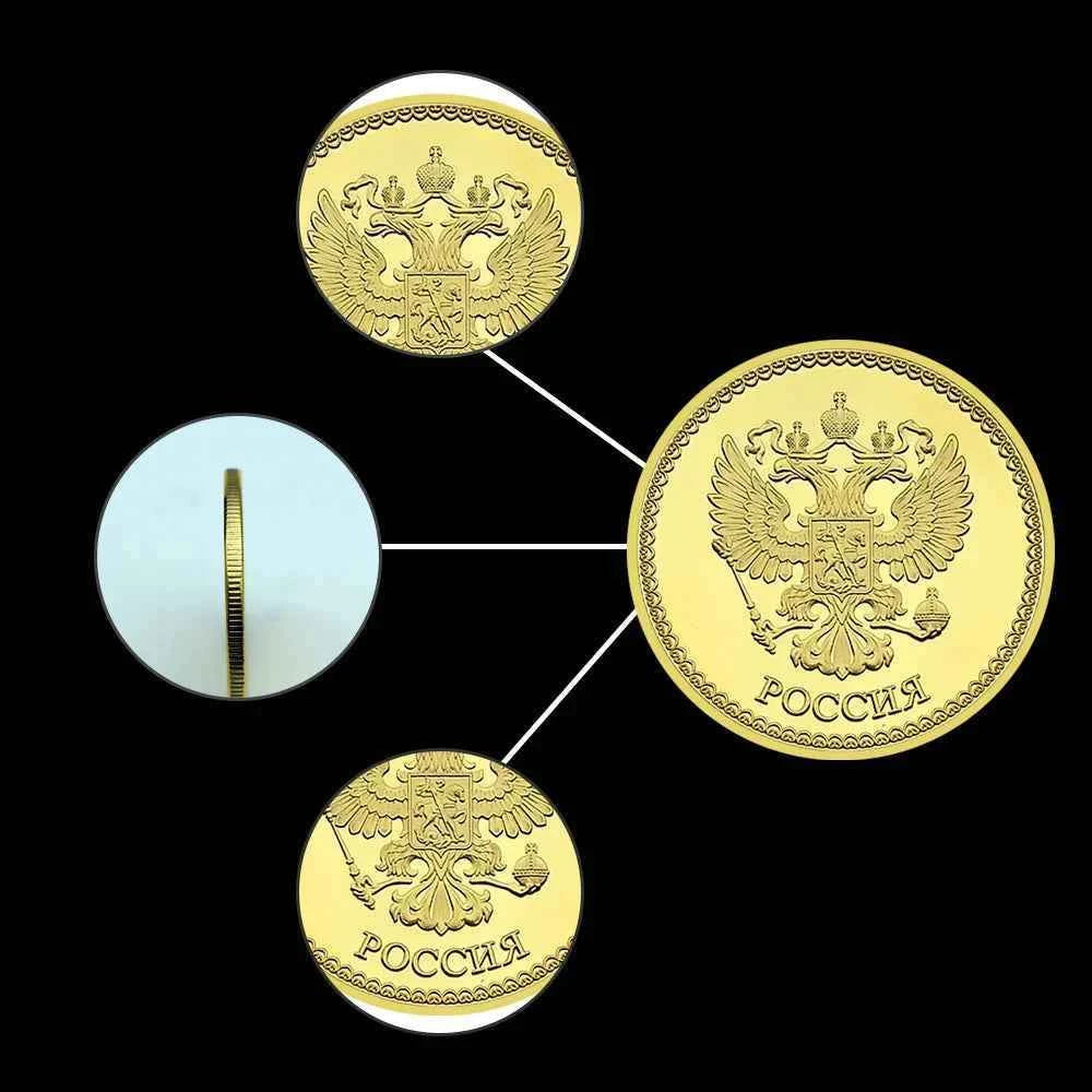 Russian Commemorative Coin Metal Medal Moscow Kremlin Poccnr Challenge Coin Holiday Gift Collection Customized Wholesale