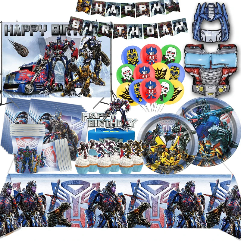 Transformers Party Favor Transformer Birthday Party Decorations Party Supplies Balloons Tablecloth Cups Plates Baby Shower Gifts - Big Tim's Magic Emporium