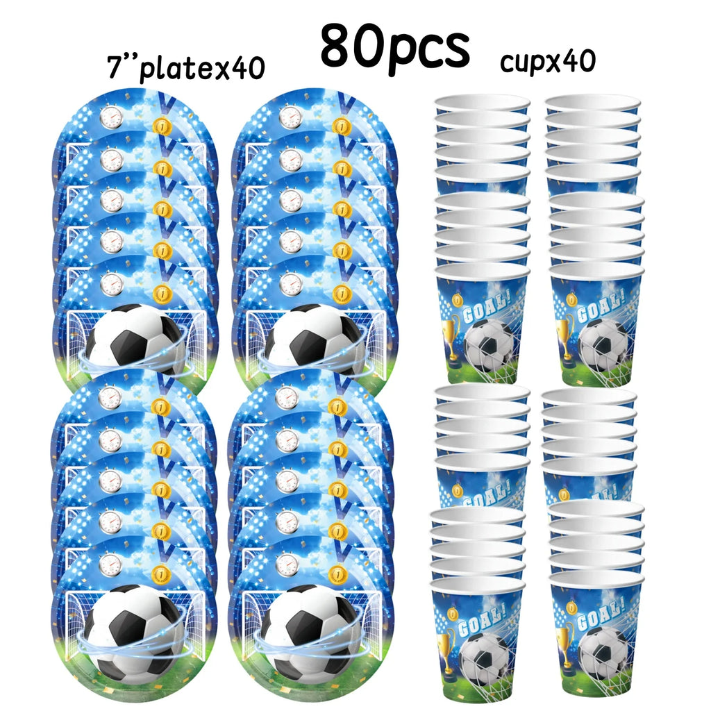 Football Party Stuff Soccer Party Tableware Tablecloth Napkin Cup Plate Soccer Party Backdrop Baby Shower Football Party Favors - Big Tim's Magic Emporium