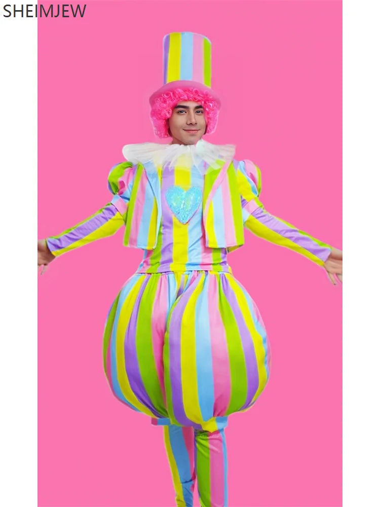 Clown Cosplay Costume Carnival Team Tour Performance Clothes Carnival Party Amusement Park Carnival Costume Dancer Stage Costume - Big Tim's Magic Emporium