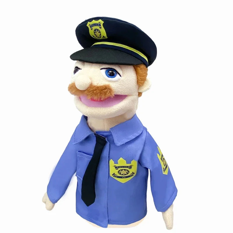 Cute Cartoon Profession Series Hand Puppet Plush Doctor Police Officer Nurse Teacher Job Puppet Ventriloquism Doll - Big Tim's Magic Emporium