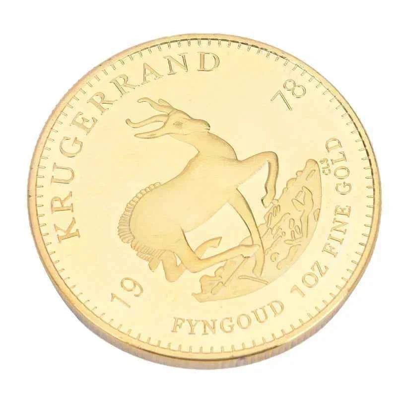 Gold Krugerrand Coin 4cm Wealth Simulator Royal Minted Token Replica For Wealth Gift Home Decorr Coin Collection