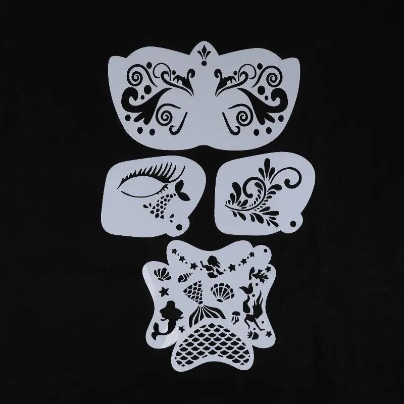 Face Paint Stencils Professional Body Art Paint Stencils Reusable For Adults Kids Easily Use Templates For Parties Makeup Tools