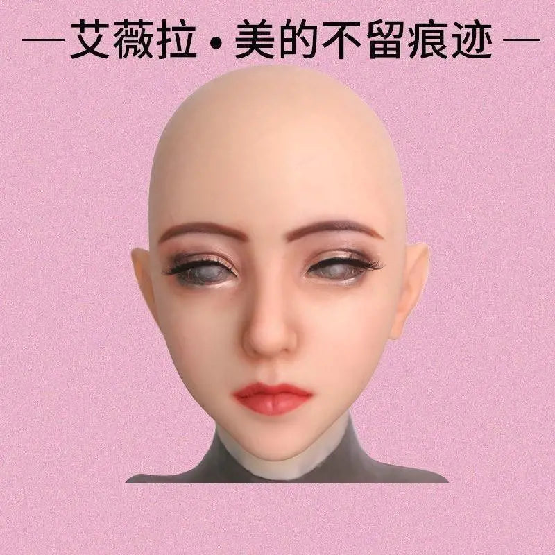 Mask adult full face silicone headgear COS disguise mask CD cross-dressing supplies male to female simulation headgear upgrade - Big Tim's Magic Emporium