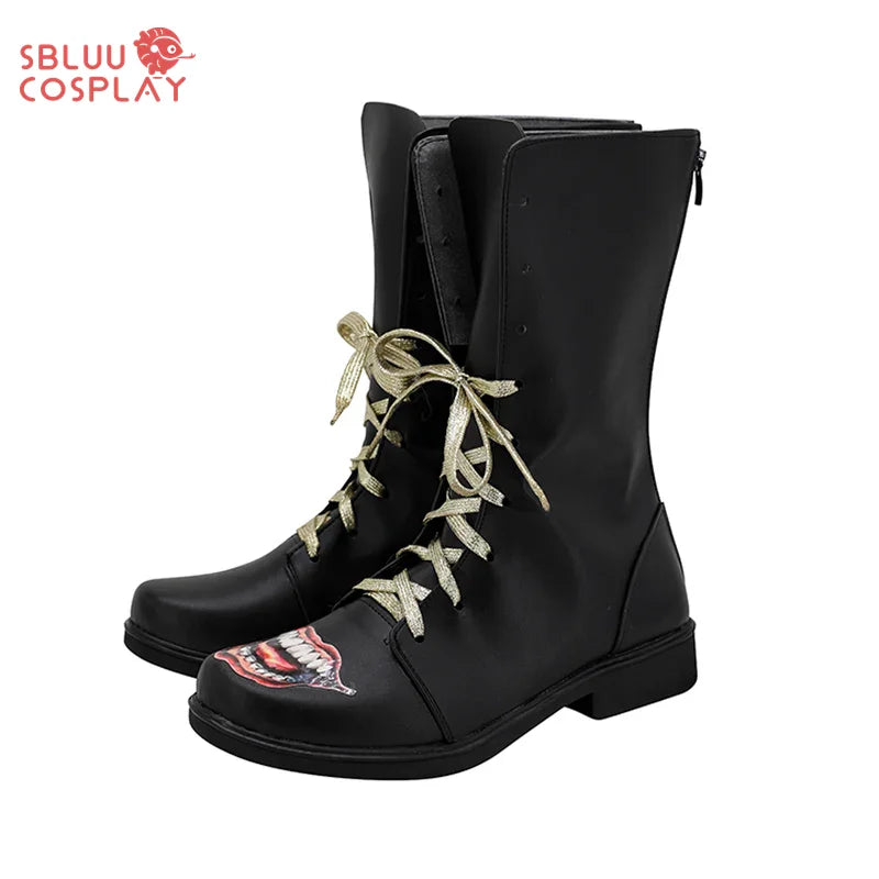 SBluuCosplay Movie Suicide Clown Joker Cosplay Shoes Black Custom Made Jared Leto Boots Halloween Outfit - Big Tim's Magic Emporium