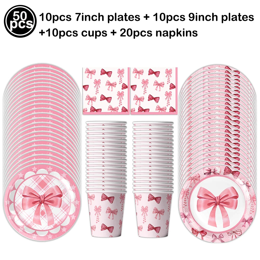 Bow Party Honeycomb Centerpieces Pink Bow Birthday Decorations Bow Baby Shower Decor Coquette Birthday Decorations