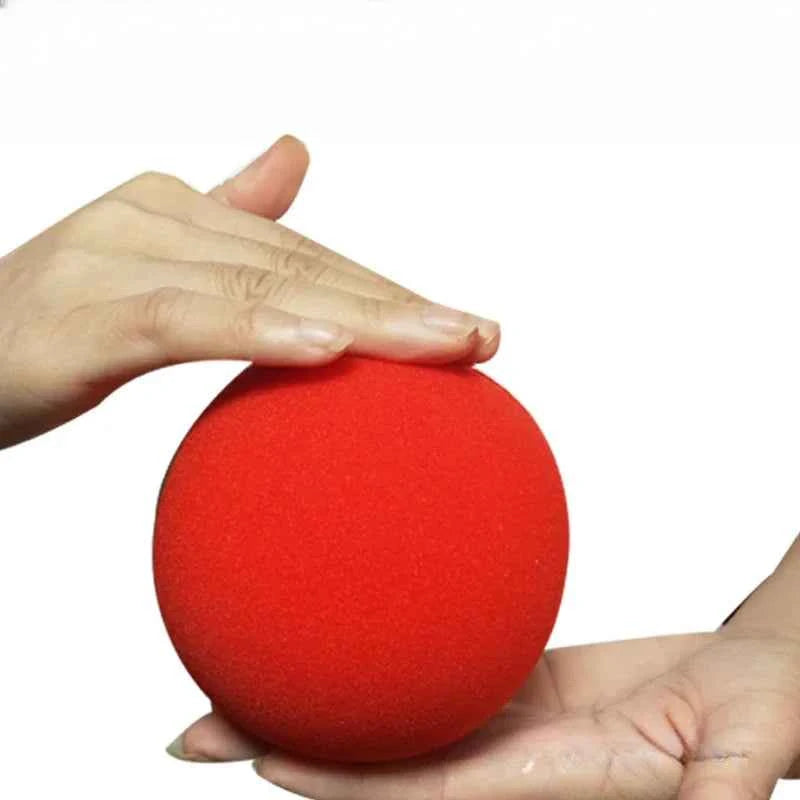 Jumbo Super Soft Sponge Ball – 10cm Magic Prop (Yellow, Red, or Blue) - Big Tim's Magic Emporium