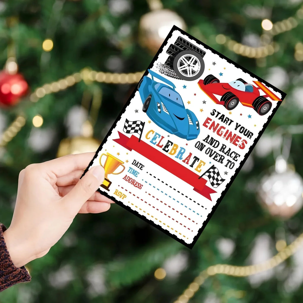 Racing Car Party Invitation Race Car Birthday Invitation for Boys Kid Men Cars Party Supplies Racing Birthday Invite Cards - Big Tim's Magic Emporium