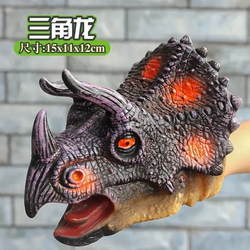 Hand Puppets Dinosaur head Model Toy T-Rex Dino Park Dolls Dinosaur Worlds Soft Toy for Gifts - Big Tim's Magic Emporium