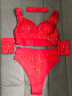Sexy DJ Nightclub Pole Dance Costume Rhinestone Bikini Rave Outfit Party Show Stage Wear Dancer Team Performance Clothes