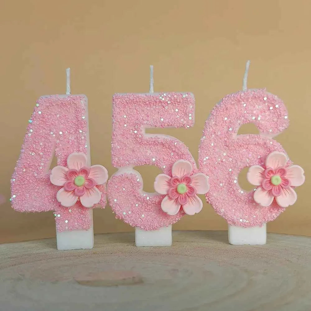 Birthday candle creative digital birthday cake ornament girl children's atmosphere decoration