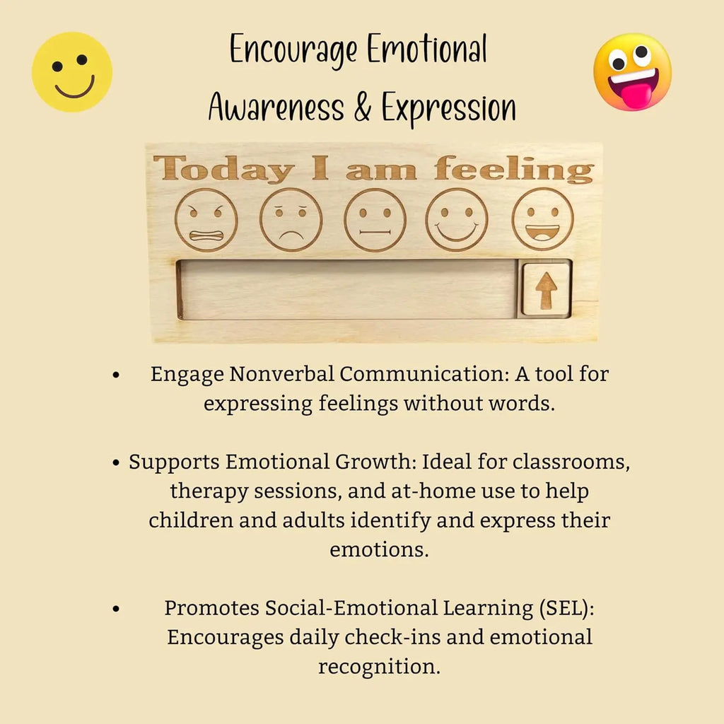 Emotions, Mood, Barometer, Personal Wooden Emotions, Cute Decorations, Christmas and Halloween Gifts, The Best Gifts for Friends - Big Tim's Magic Emporium