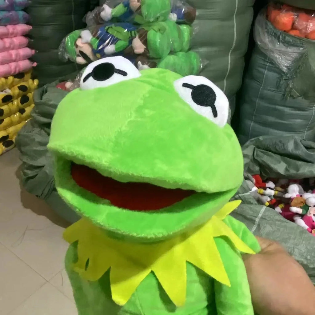 Kermit The Frog Funny Plush Doll Hand Puppet Schoolbag Frog Animal Plush Toy Big Doll Ventriloquist Performance Props For Baby - Big Tim's Magic Emporium