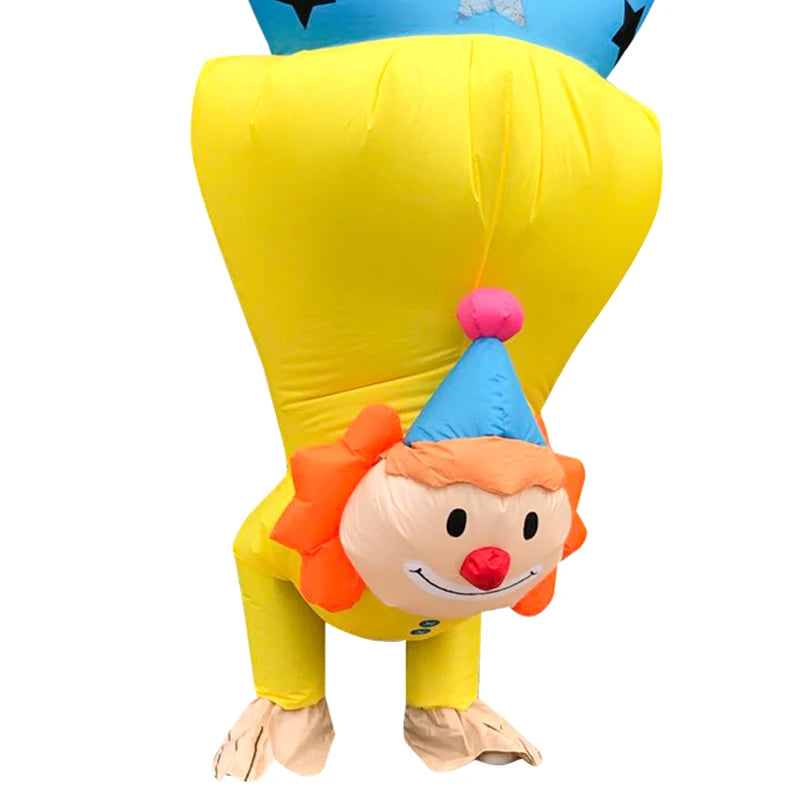 New clown inflatable costume, funny suit, mascot Purim, Halloween and Christmas party Cosplay costume for adults, with multiple - Big Tim's Magic Emporium