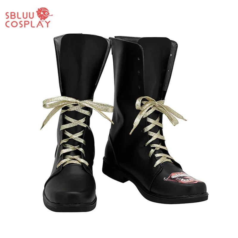 SBluuCosplay Movie Suicide Clown Joker Cosplay Shoes Black Custom Made Jared Leto Boots Halloween Outfit - Big Tim's Magic Emporium