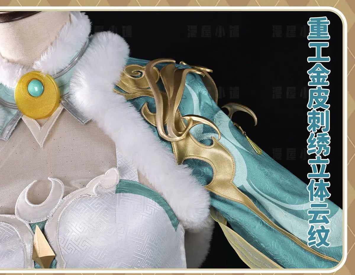 Genshin Impact Zi Bai Cosplay Costume Halloween Party Gorgeous Uniform Accessories Props Complete Set HERO Cos