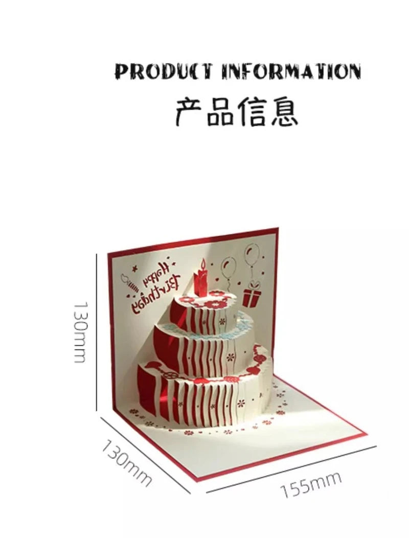 Happy Birthday Pop Up Card – 3D Birthday or Anniversary Greeting Card for Milestone Celebrations, Wedding Anniversary
