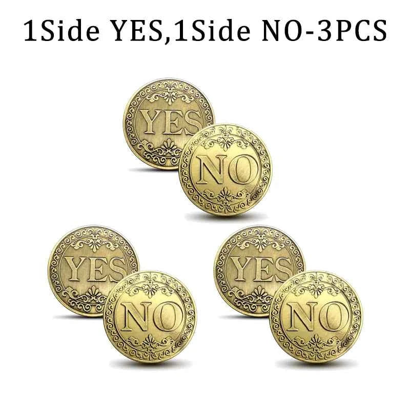 YES NO Decision Coins Magic Coin Collections Good Luck Vintage Antique Bronze Wish Lucky Coin US Coins Commemorative Gold Coins