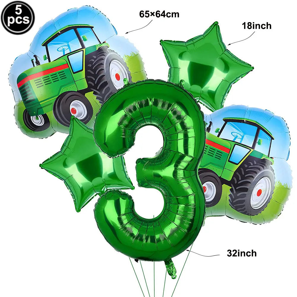 Tractor Party Paper Plates Cups Napkins Banner Tractor Birthday Party Supplies Tractor Themed Party Decor for Party Farm Party - Big Tim's Magic Emporium