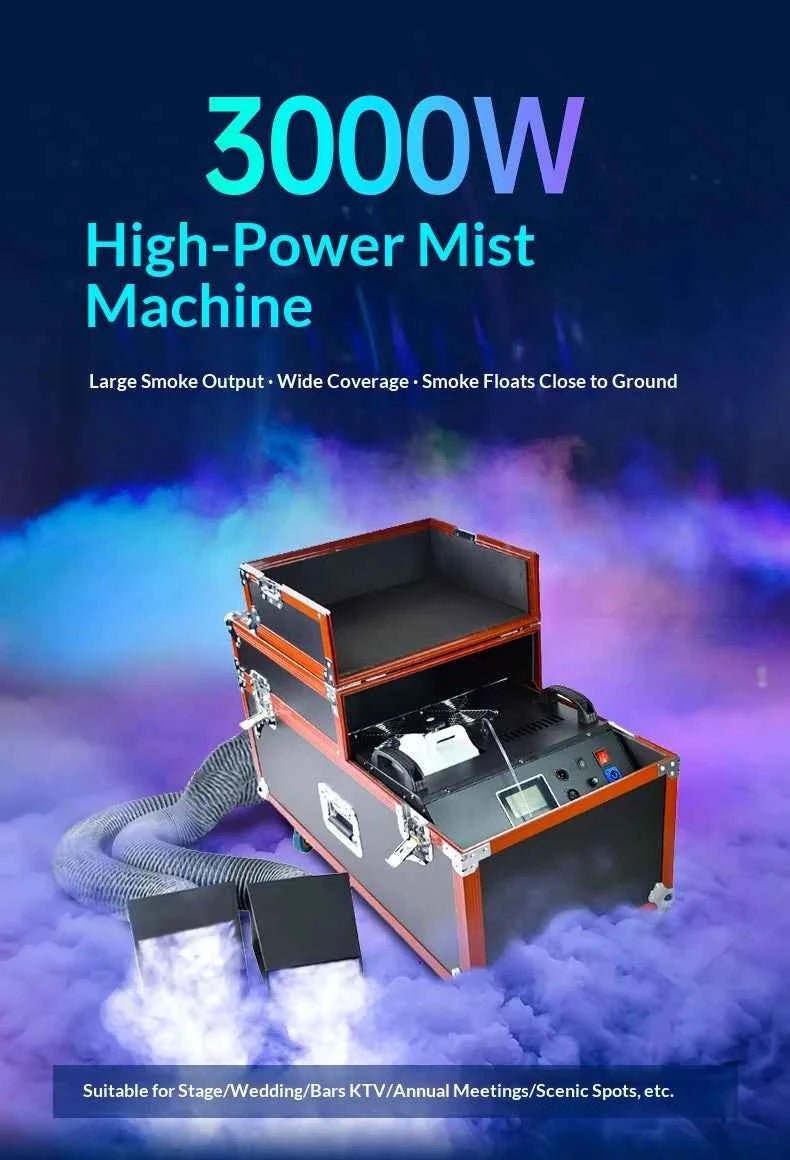 Water mist machine, stage smoke machine, wedding props, floor smoke machine, bar high-power smoke sprayer