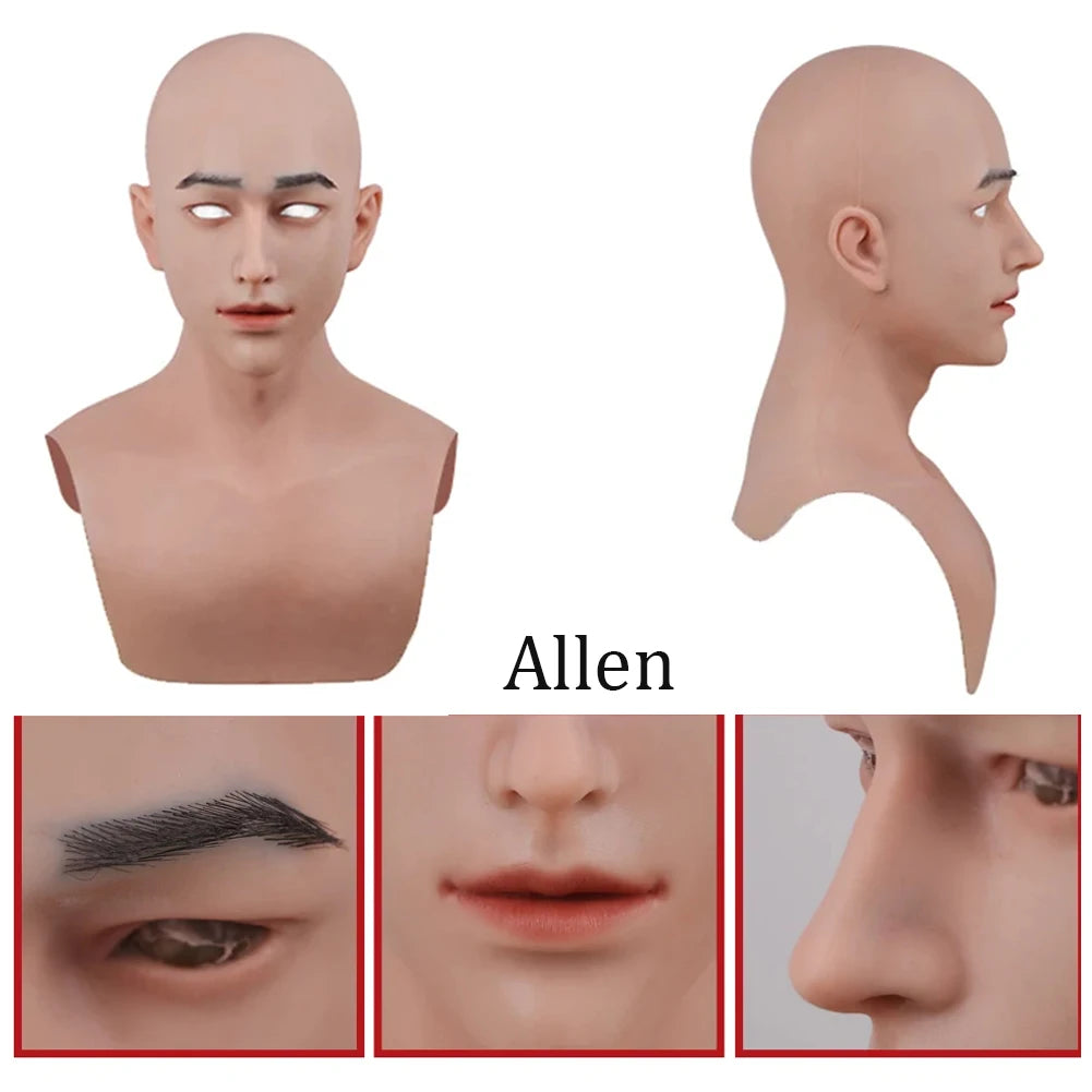 Crossdressing Soft Silicone Cosplay Costume Masks Props for Crossdresser Transvestite Halloween Men's silicone masks realistic - Big Tim's Magic Emporium