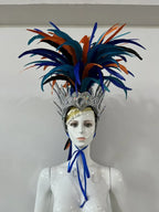 The Stardust Dynasty – Majestic Velvet & Feather Samba Masquerade Crown