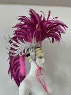 The Stardust Dynasty – Majestic Velvet & Feather Samba Masquerade Crown