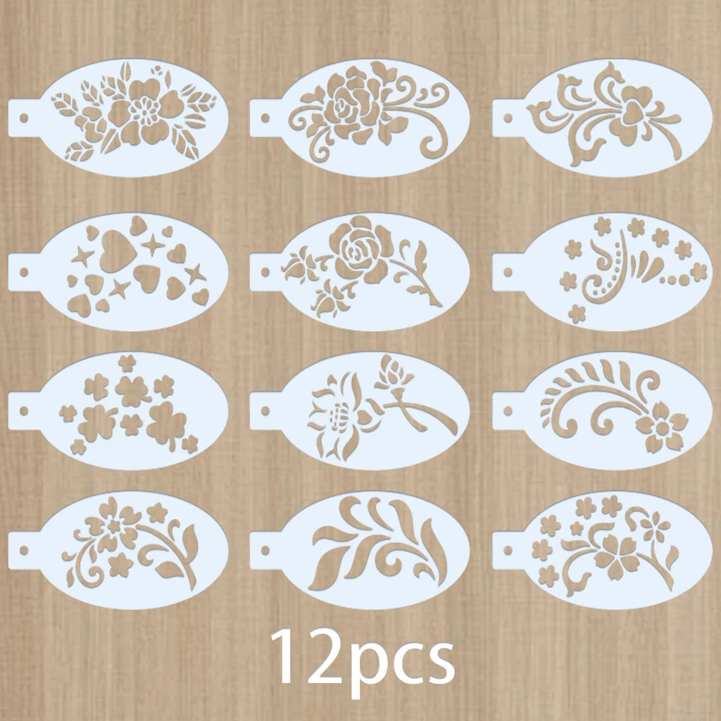 Face Paint Stencils Professional Body Art Paint Stencils Reusable For Adults Kids Easily Use Templates For Parties Makeup Tools