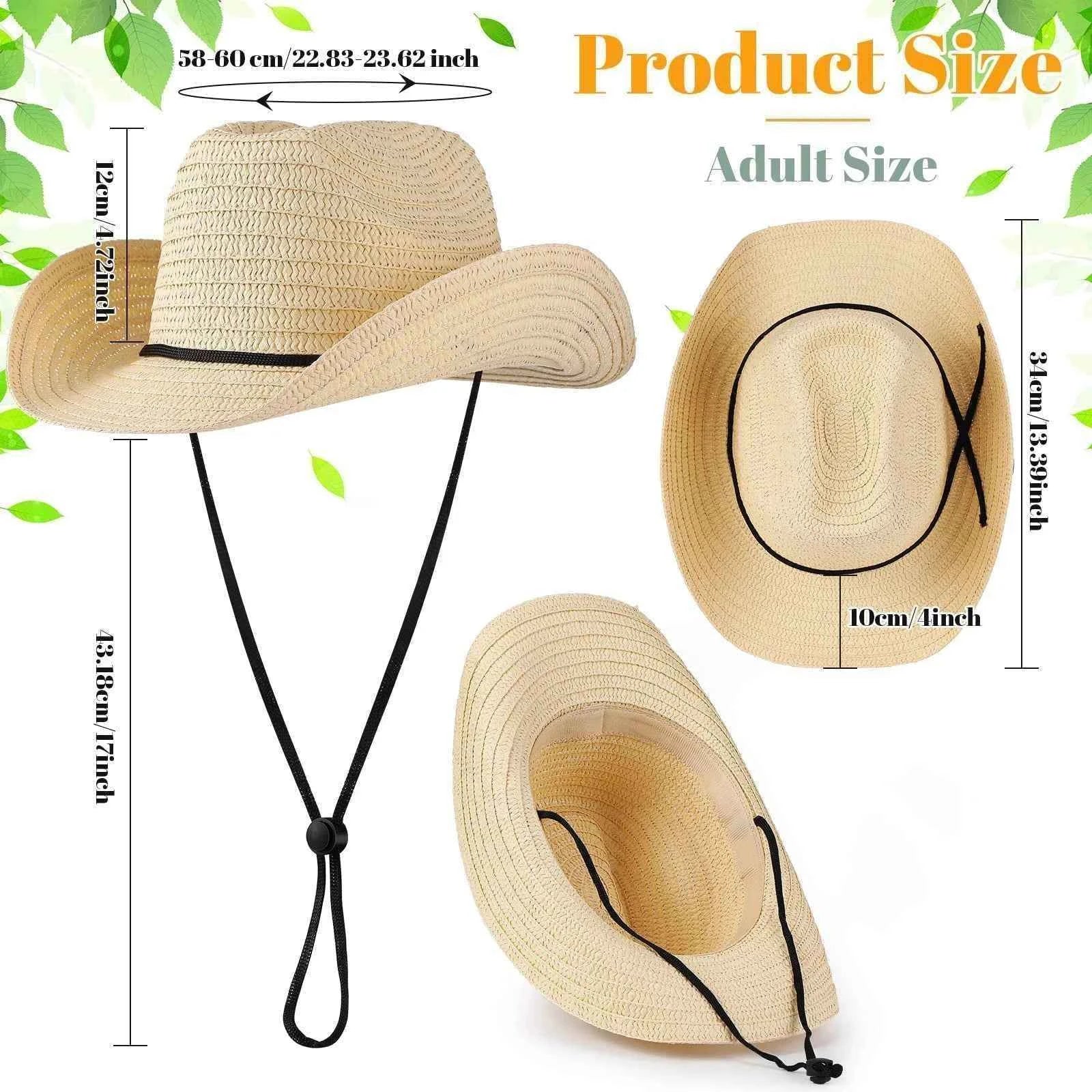 4-50Pcs Straw Cowboy Hats for Party Bulk Sombrero Hats Western Hats for Women and Men Wedding/Beach/Havana Party Favor Supplies