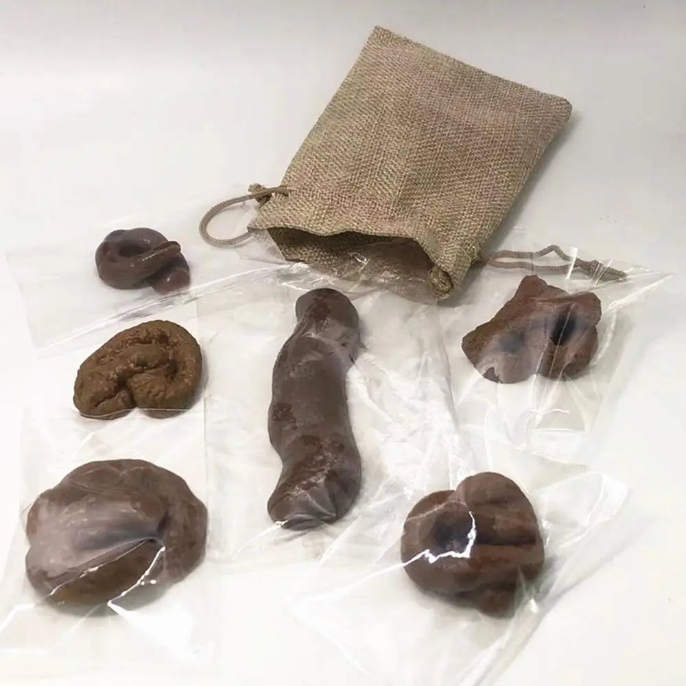6Pcs Joke Gadget Squish Fool's Holiday Tricky  Funny  Prank Realistic Shit Gift Fake Poop - Big Tim's Magic Emporium