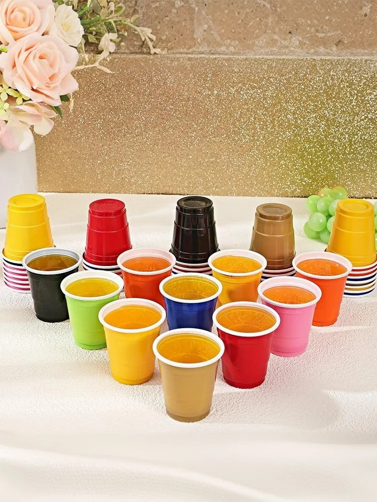 50pcs Party Disposable Plastic Cups Birthday Wedding Festival Beer Drink Soda Cups Party Game Cups - Big Tim's Magic Emporium