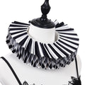 Clown exaggerated Raf's fake collar European and American men and women black and white striped collar scarf photography props - Big Tim's Magic Emporium