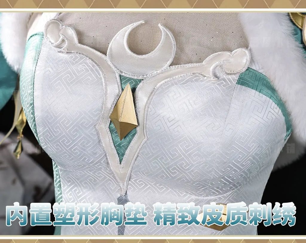 Genshin Impact Zi Bai Cosplay Costume Halloween Party Gorgeous Uniform Accessories Props Complete Set HERO Cos - Big Tim's Magic Emporium