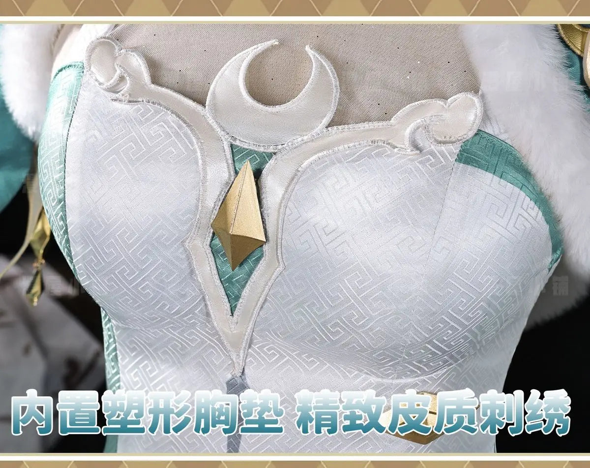 Genshin Impact Zi Bai Cosplay Costume Halloween Party Gorgeous Uniform Accessories Props Complete Set HERO Cos - Big Tim's Magic Emporium