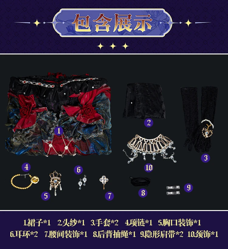 Mary‌ Cosplay Costume for Halloween Christmas Comic Exhibition Game Identity V Bloody Cute Woman S-XXL New Red Dress IN STOCK - Big Tim's Magic Emporium
