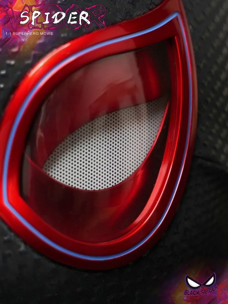 1:1 Mascara Miles Spider-Man Headgear Cosplay Moving Eyes Electronic Mask Remote Control Toys Cosplay costume Adults Kids Gift by Big Tim's Magic Emporium